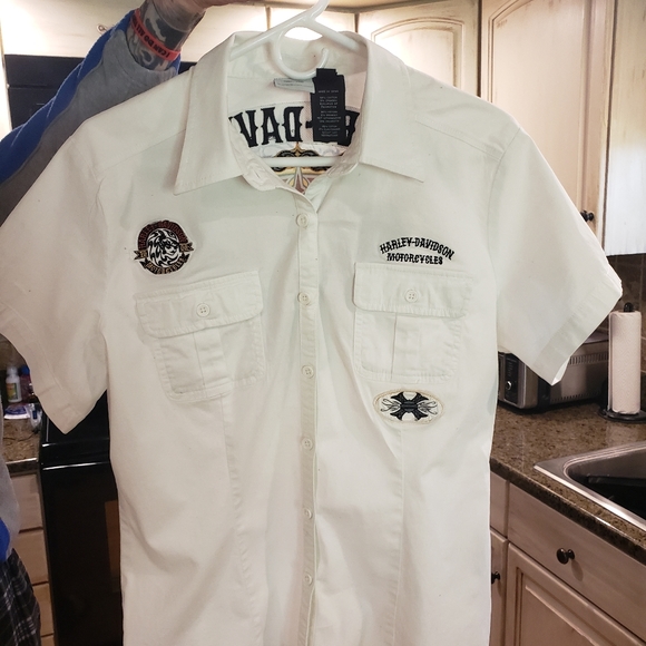 Womens Harley Davidson Shop Shirt - Picture 2 of 4